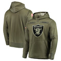 Kdoa LV.Raiders Olive Salute to Service Pullover Hoodies Home Game Blank Player Stitched Jerseys