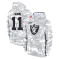 Kdoa LV.Raiders #11 Jeremy Chinn Player Arctic Camo Salute to Service Hoodies Limited Game Stitched Jerseys