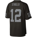 Kdoa LV.Raiders #12 Ken Stabler Mitchell & Ness Black Legacy Replica Jersey