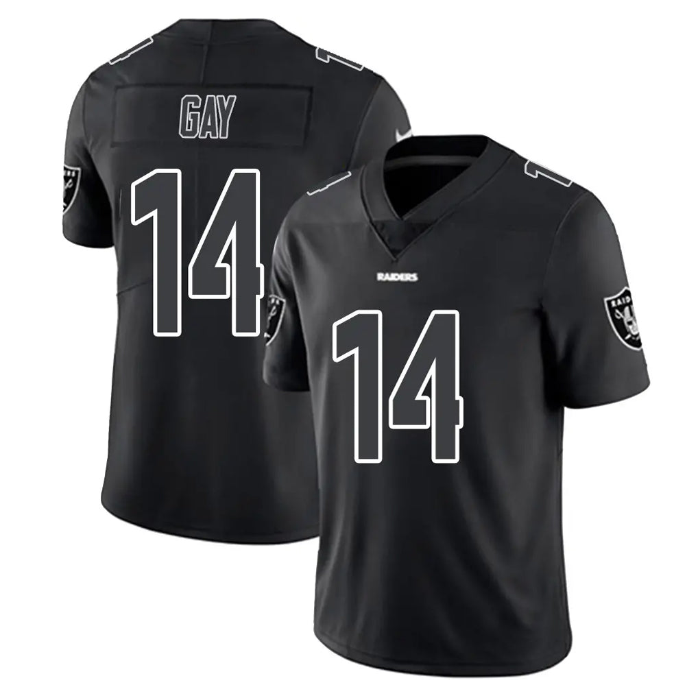 Kdoa LV.Raiders #14 Matt Gay Player Black Limited Black Impact Home Game Stitched Jerseys