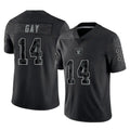 Kdoa LV.Raiders #14 Matt Gay Player Black Reflective Limited Game Stitched Jerseys