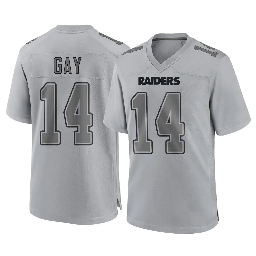 Kdoa LV.Raiders #14 Matt Gay Player Gray Atmosphere Fashion Limited Game Stitched Jerseys