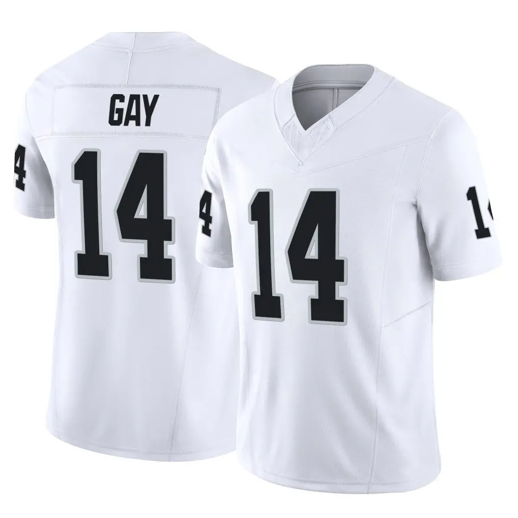 Kdoa LV.Raiders #14 Matt Gay Player White Limited Vapor F.U.S.E. Home Game Stitched Jerseys