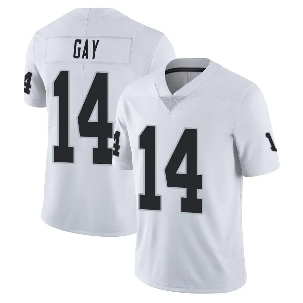 Kdoa LV.Raiders #14 Matt Gay Player White Limited Vapor Untouchable Home Game Stitched Jerseys