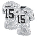 Kdoa LV.Raiders #15 Fernando Mendoza Player Arctic Camo Salute To Service Limited Game Stitched Jerseys