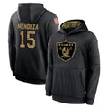 Kdoa LV.Raiders #15 Fernando Mendoza Player Black Salute to Service Hoodies Limited Game Stitched Jerseys