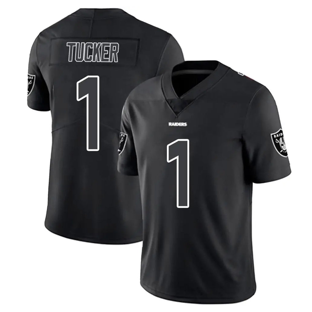 Kdoa LV.Raiders #1 Tre Tucker Player Black Limited Black Impact Home Game Stitched Jerseys