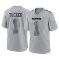 Kdoa LV.Raiders #1 Tre Tucker Player Gray Atmosphere Fashion Limited Game Stitched Jerseys