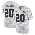 Kdoa LV.Raiders #20 Isaiah Pola-Mao Player Arctic Camo Salute To Service Limited Game Stitched Jerseys