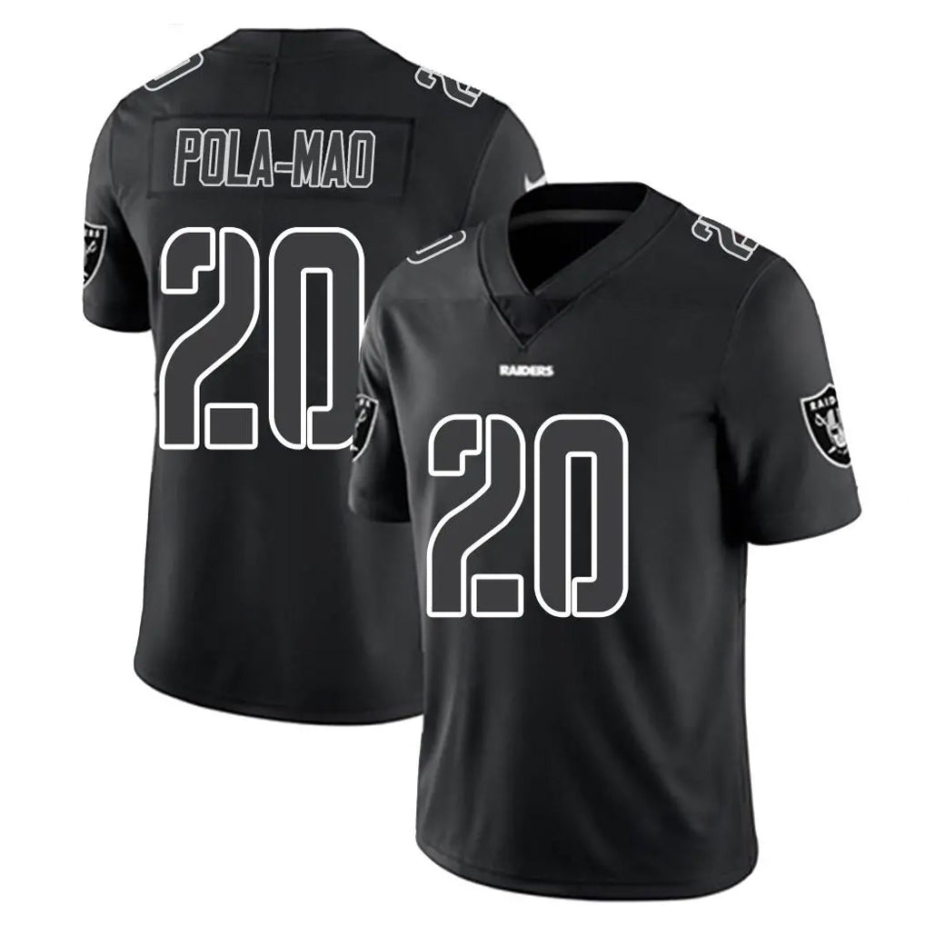 Kdoa LV.Raiders #20 Isaiah Pola-Mao Player Black Limited Black Impact Home Game Stitched Jerseys