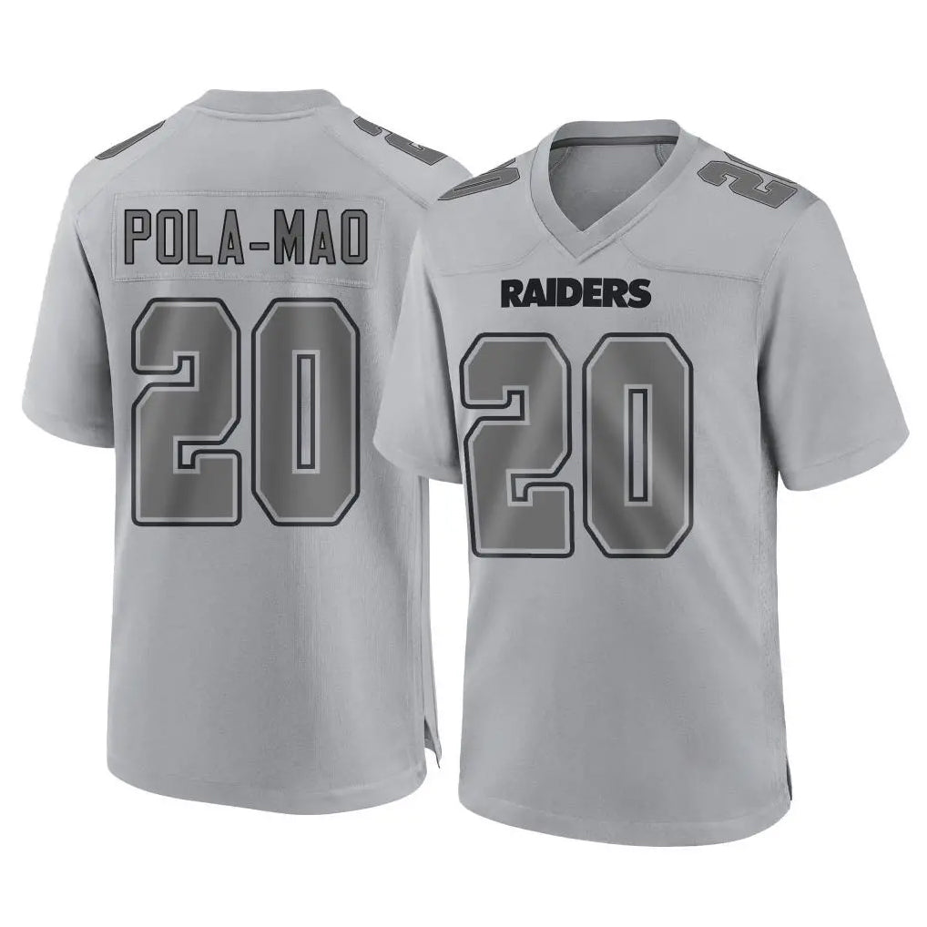 Kdoa LV.Raiders #20 Isaiah Pola-Mao Player Gray Atmosphere Fashion Limited Game Stitched Jerseys