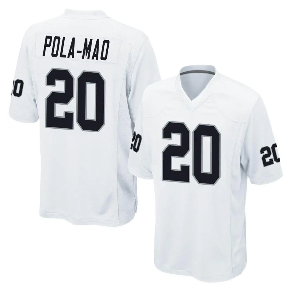Kdoa LV.Raiders #20 Isaiah Pola-Mao Player White Home Game Stitched Jerseys