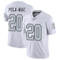 Kdoa LV.Raiders #20 Isaiah Pola-Mao Player White Limited Color Rush Home Game Stitched Jerseys