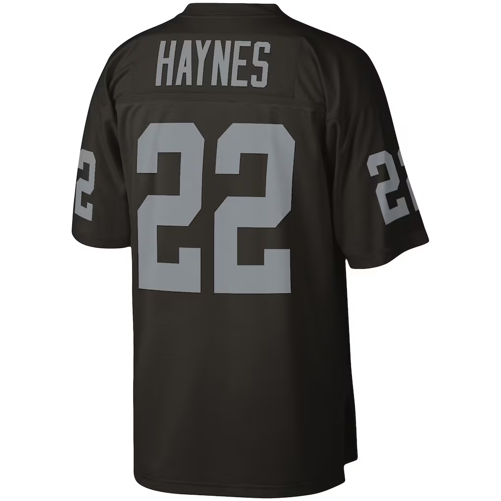 Kdoa LV.Raiders #22 Mike Haynes Mitchell & Ness Black Legacy Replica Jersey