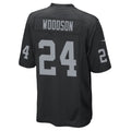 Kdoa LV.Raiders #24 Charles Woodson Player Black Home Game Stitched Jerseys