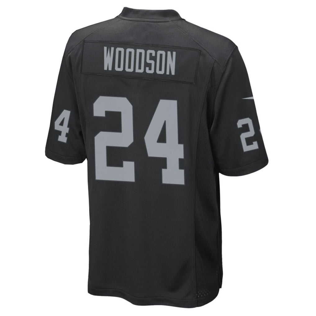 Kdoa LV.Raiders #24 Charles Woodson Player Black Home Game Stitched Jerseys