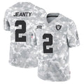 Kdoa LV.Raiders #2 Ashton Jeanty Player Arctic Camo Salute to Service Limited  Stitched Jerseys