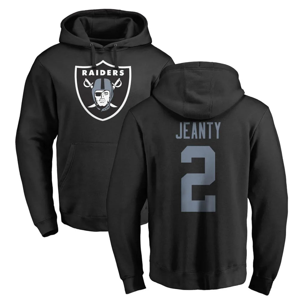 Kdoa LV.Raiders #2 Ashton Jeanty Player Black Logo Pullover Hoodies Limited Game Stitched Jerseys