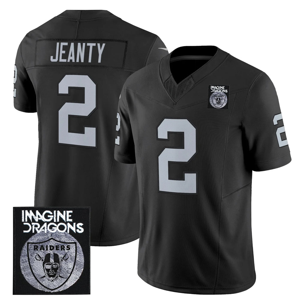 Kdoa LV.Raiders #2 Ashton Jeanty Player Black Vapor Limited Home Game Stitched Jerseys