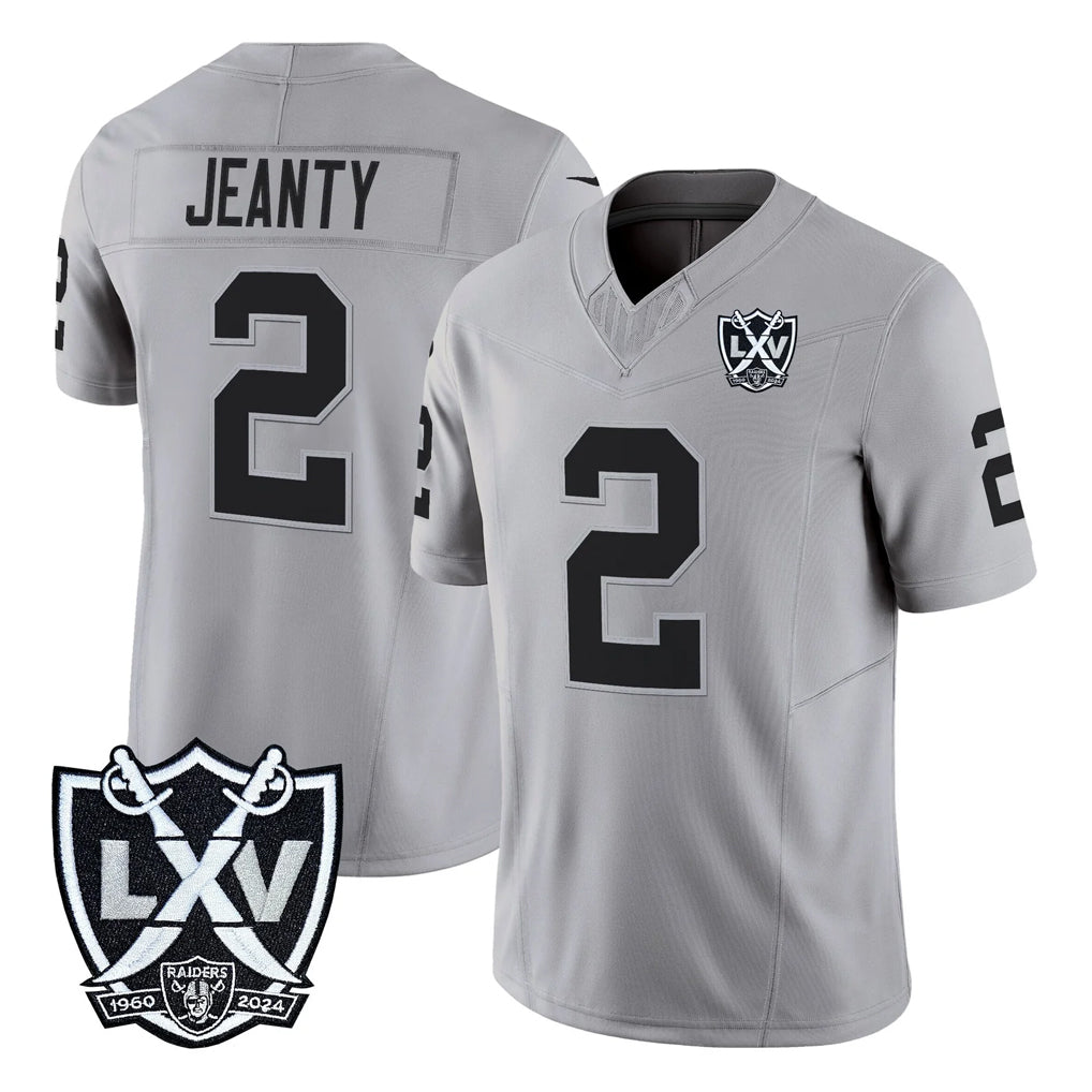 Kdoa LV.Raiders #2 Ashton Jeanty Player Gray 2026 Vapor Limited Home Game Stitched Jerseys