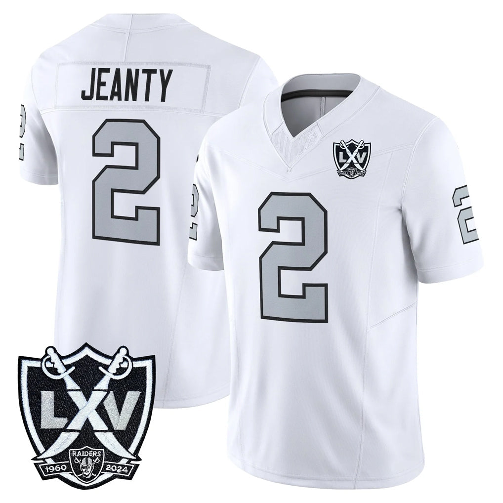 Kdoa LV.Raiders #2 Ashton Jeanty Player White 2026 Vapor Limited Home Game Stitched Jerseys