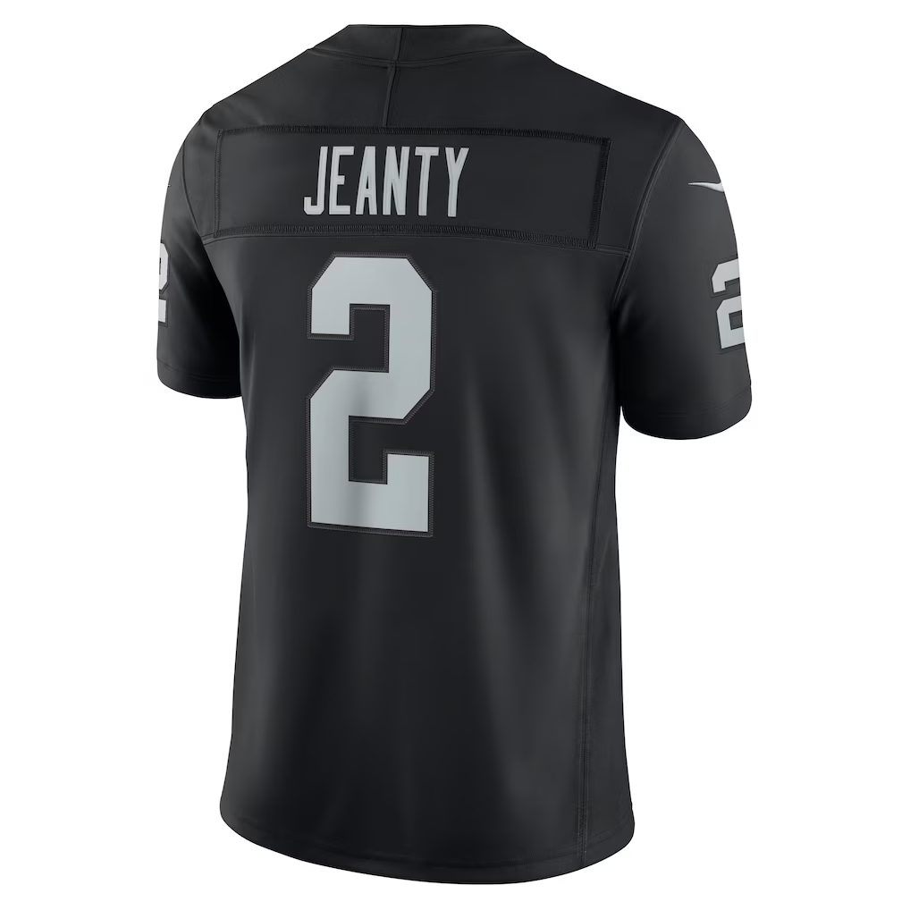 Kdoa LV.Raiders #2 Ashton Jeanty  Black Team Vapor F.U.S.E. Stitched Limited Jerseys