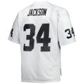Kdoa LV.Raiders #34 Bo Jackson Mitchell & Ness White Big & Tall 1988 Retired Player Replica Stitched Puhic Jersey