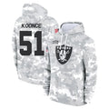 Kdoa LV.Raiders #51 Malcolm Koonce Player Arctic Camo Salute to Service Hoodies Limited Game Stitched Jerseys