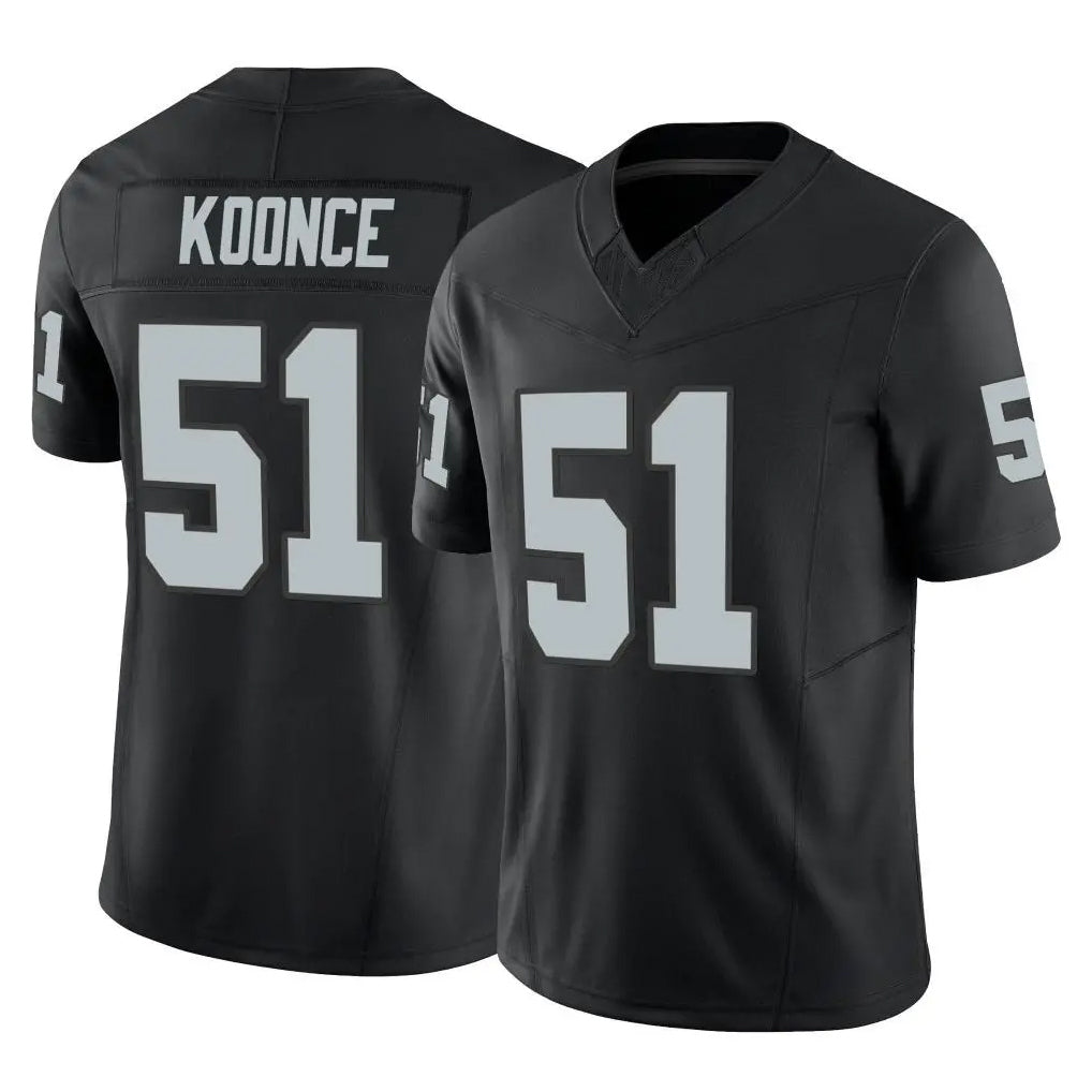 Kdoa LV.Raiders #51 Malcolm Koonce Player Black Limited Vapor F.U.S.E. Home Game Stitched Jerseys