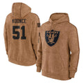 Kdoa LV.Raiders #51 Malcolm Koonce Player Brown Salute to Service Hoodies Limited Game Stitched Jerseys