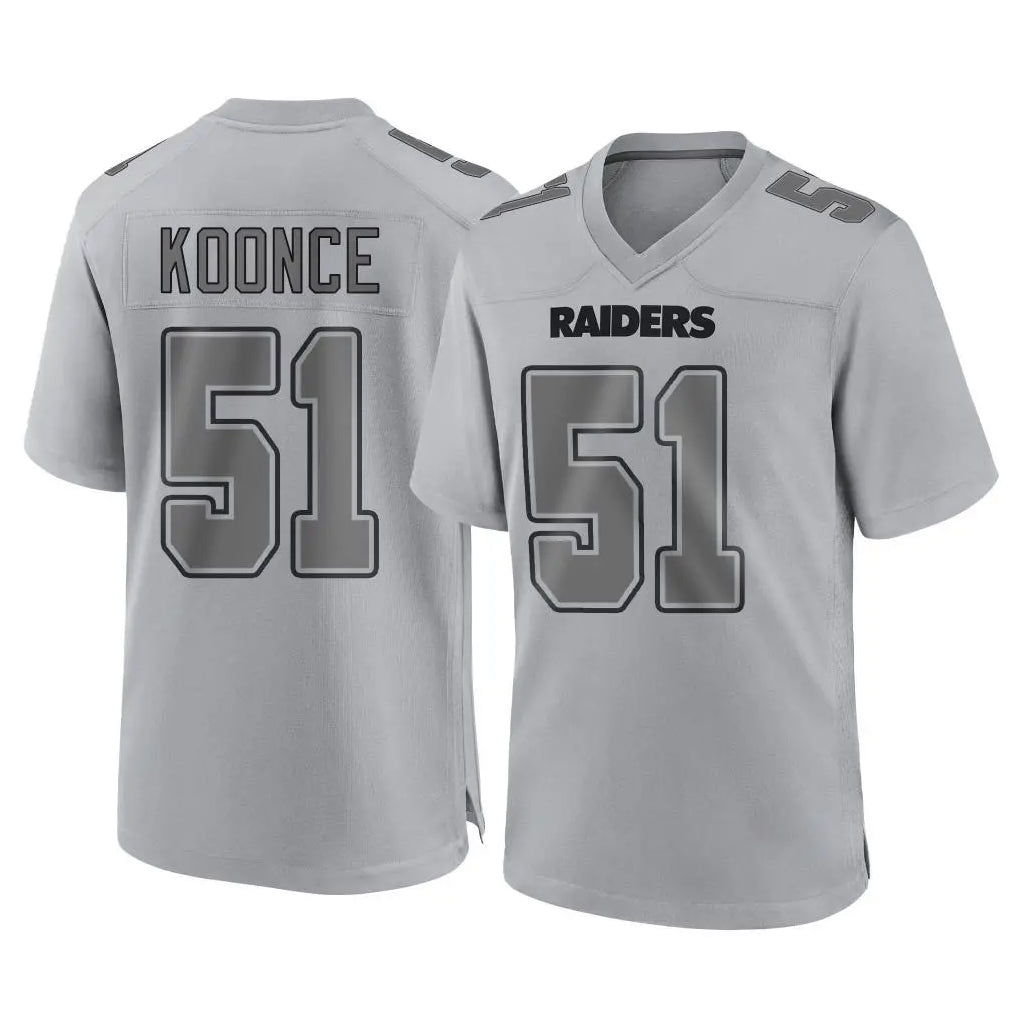 Kdoa LV.Raiders #51 Malcolm Koonce Player Gray Atmosphere Fashion Limited Game Stitched Jerseys