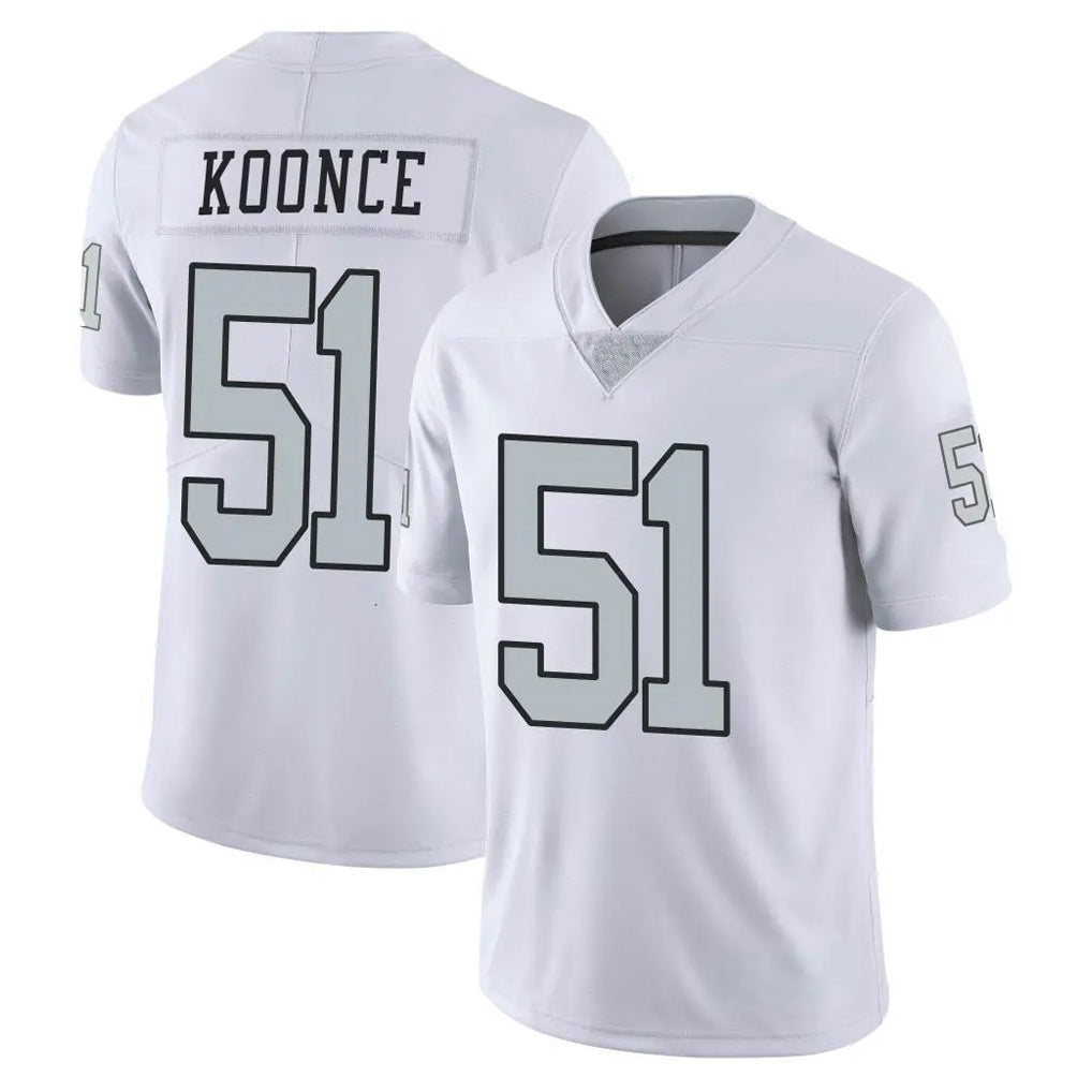Kdoa LV.Raiders #51 Malcolm Koonce Player White Limited Color Rush Home Game Stitched Jerseys