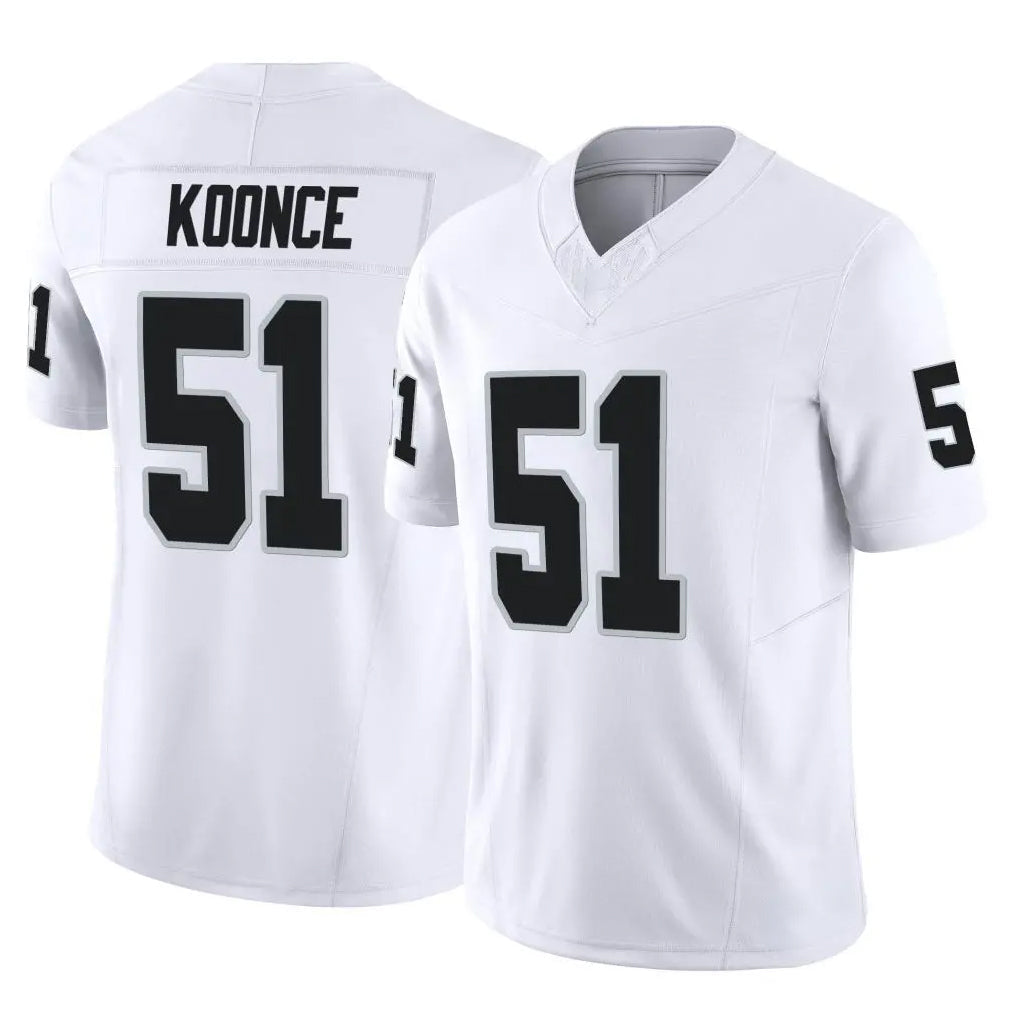 Kdoa LV.Raiders #51 Malcolm Koonce Player White Limited Vapor F.U.S.E. Home Game Stitched Jerseys