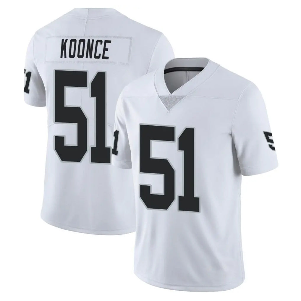 Kdoa LV.Raiders #51 Malcolm Koonce Player White Limited Vapor Untouchable Home Game Stitched Jerseys