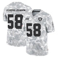 Kdoa LV.Raiders #58 Jackson Powers-Johnson Player Arctic Camo Salute To Service Limited Game Stitched Jerseys