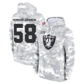Kdoa LV.Raiders #58 Jackson Powers-Johnson Player Arctic Camo Salute to Service Hoodies Limited Game Stitched Jerseys