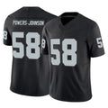Kdoa LV.Raiders #58 Jackson Powers-Johnson Player Black Limited Vapor F.U.S.E. Home Game Stitched Jerseys