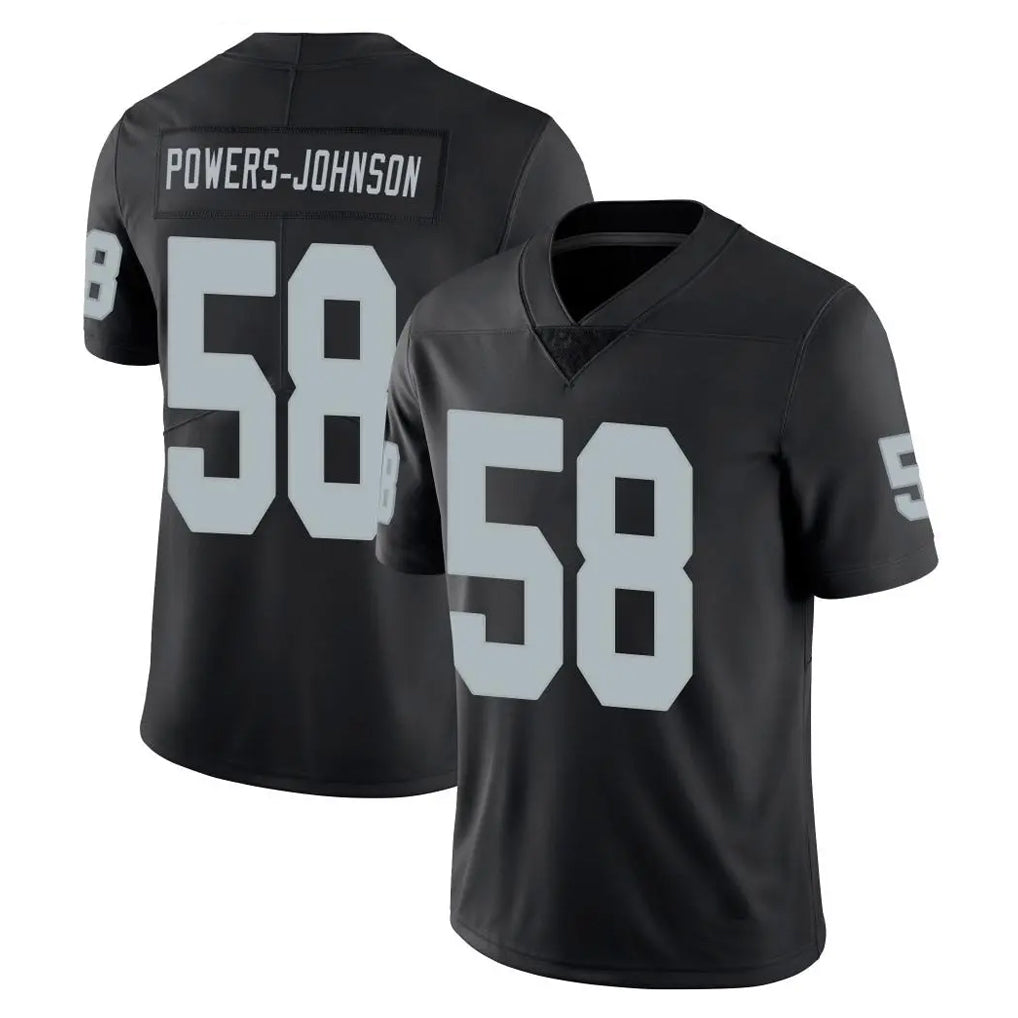Kdoa LV.Raiders #58 Jackson Powers-Johnson Player Black Limited Vapor Untouchable Home Game Stitched Jerseys