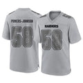 Kdoa LV.Raiders #58 Jackson Powers-Johnson Player Gray Atmosphere Fashion Limited Game Stitched Jerseys