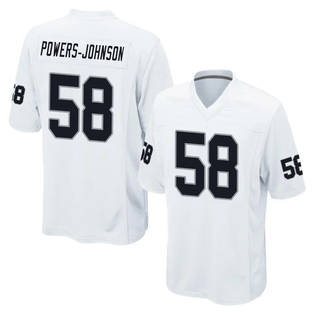 Kdoa LV.Raiders #58 Jackson Powers-Johnson Player White Home Game Stitched Jerseys