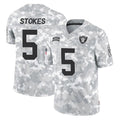 Kdoa LV.Raiders #5 Eric Stokes Player Arctic Camo Salute To Service Limited Game Stitched Jerseys