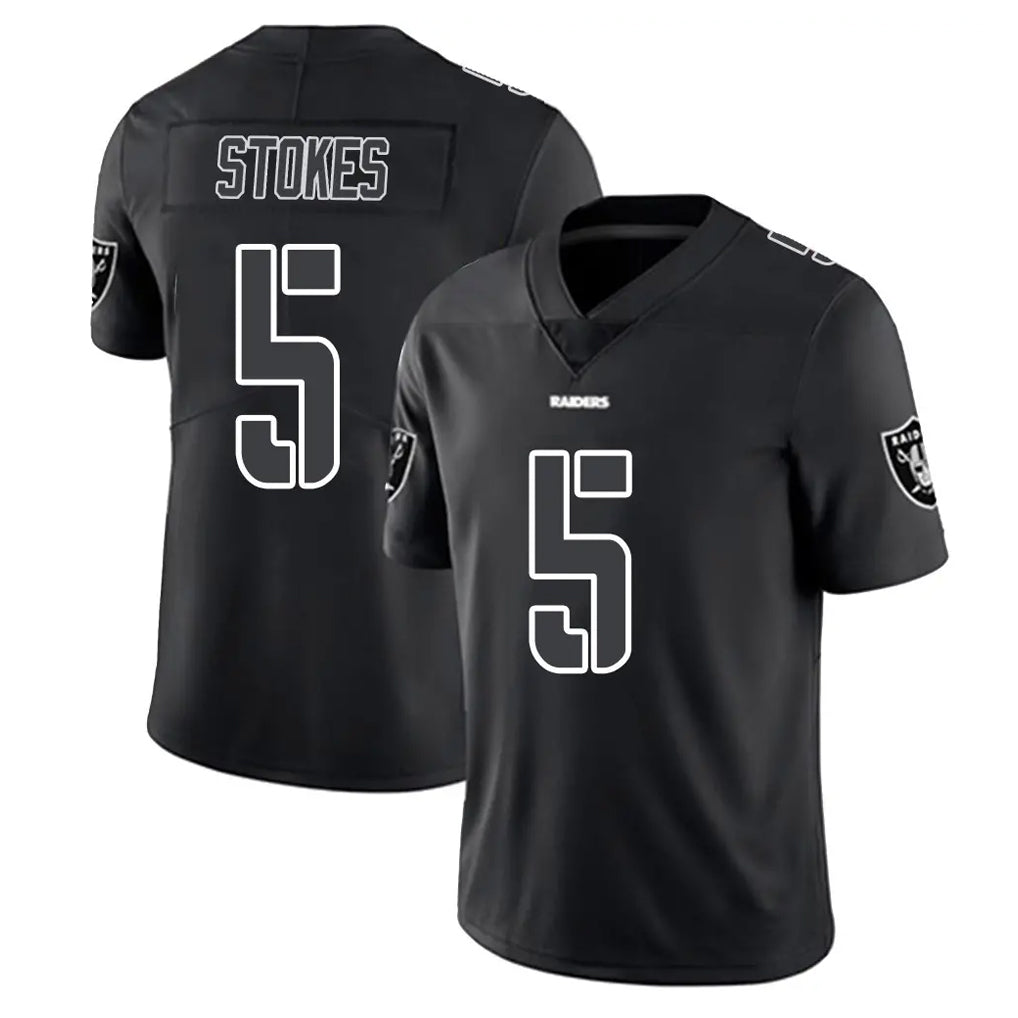 Kdoa LV.Raiders #5 Eric Stokes Player Black Limited Black Impact Home Game Stitched Jerseys