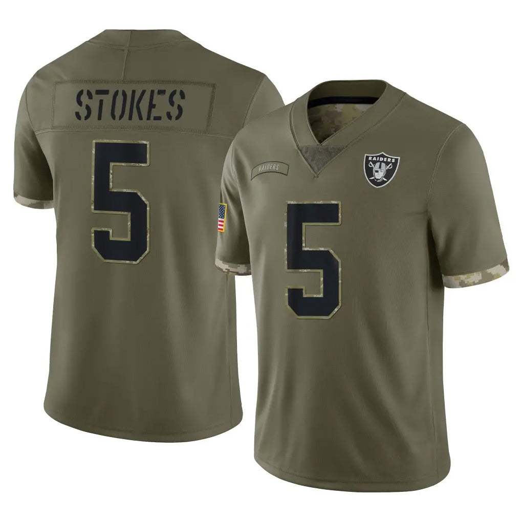 Kdoa LV.Raiders #5 Eric Stokes Player Olive Salute To Service Limited Stitched Jerseys