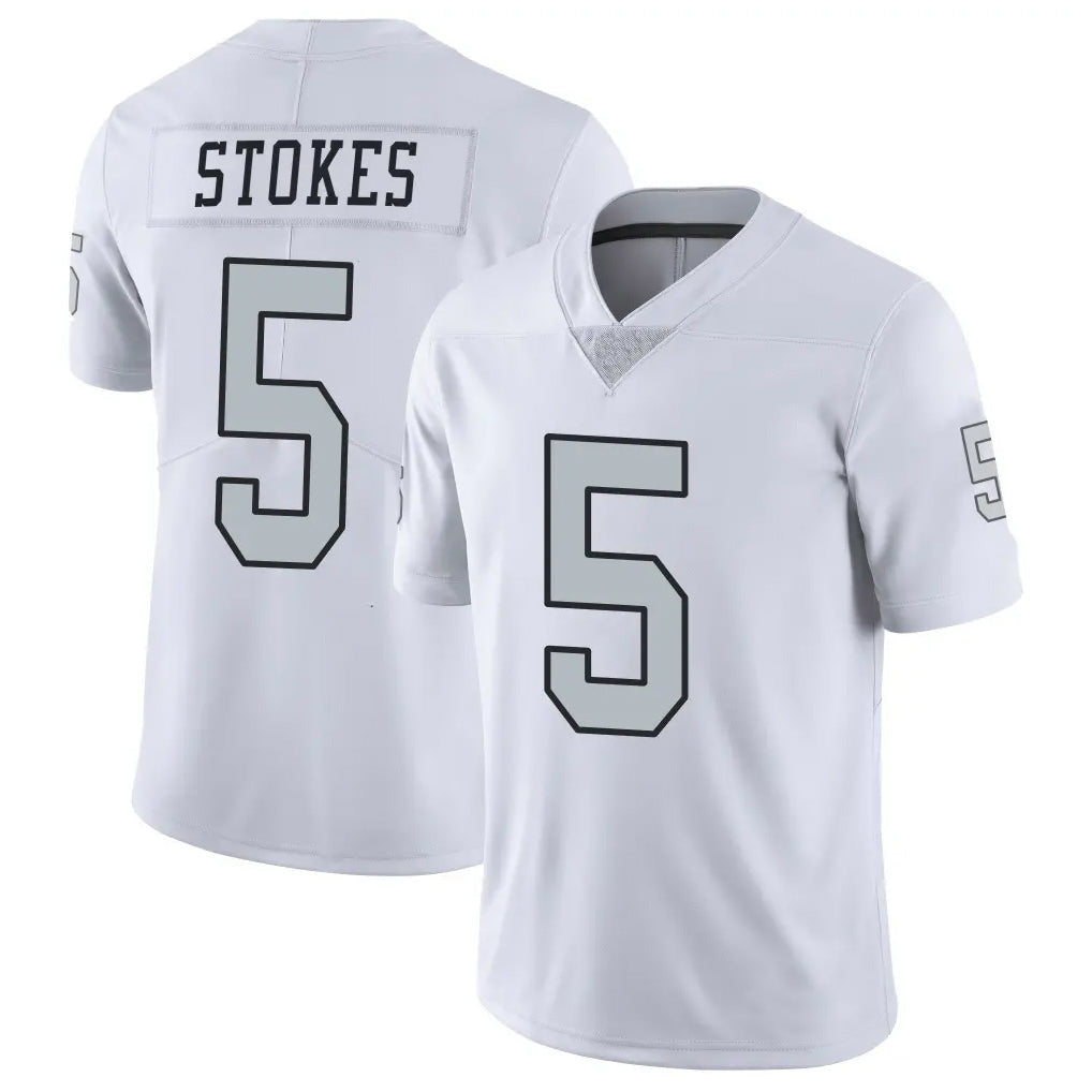Kdoa LV.Raiders #5 Eric Stokes Player White Limited Color Rush Home Game Stitched Jerseys