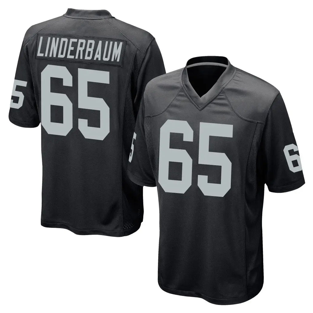Kdoa LV.Raiders #65 Tyler Linderbaum Player Black Home Game Stitched Jerseys