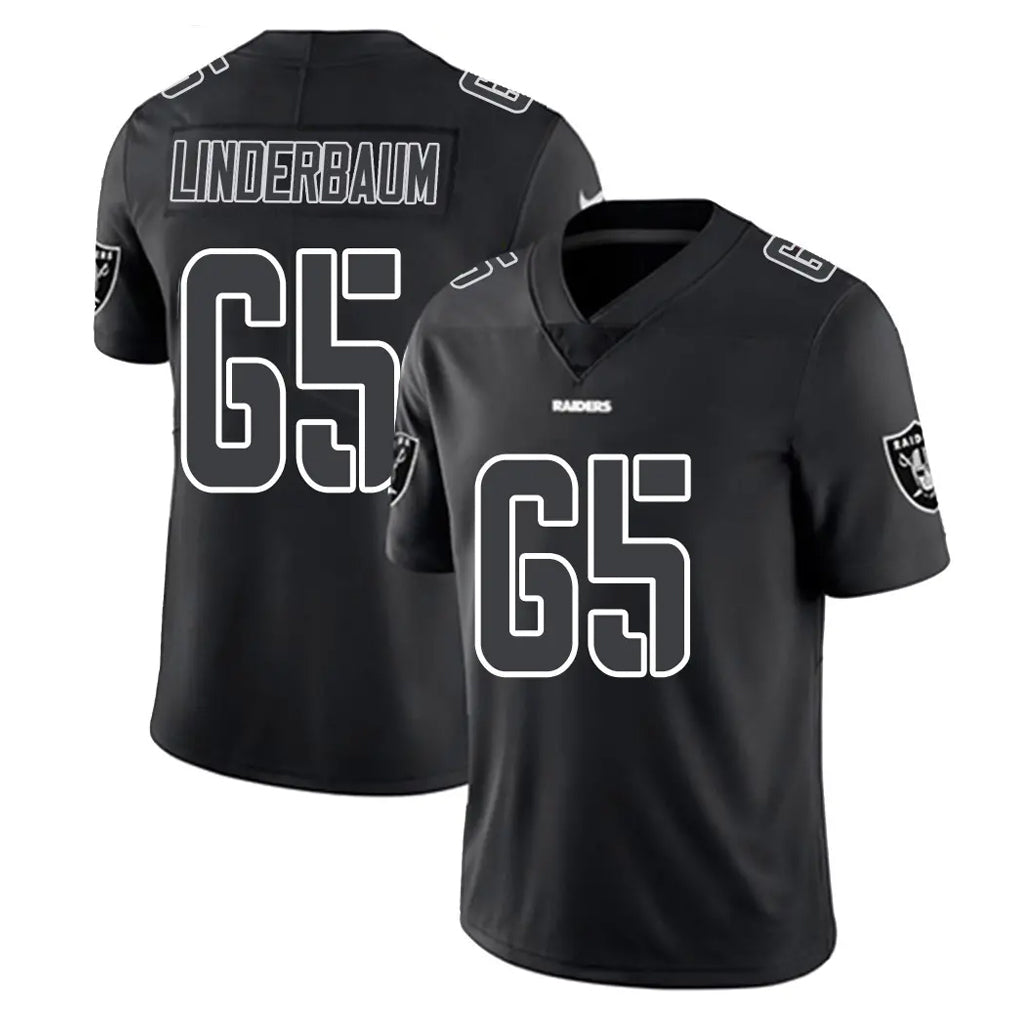 Kdoa LV.Raiders #65 Tyler Linderbaum Player Black Limited Black Impact Home Game Stitched Jerseys