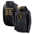 Kdoa LV.Raiders #65 Tyler Linderbaum Player Black Salute to Service Hoodies Limited Game Stitched Jerseys