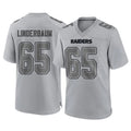 Kdoa LV.Raiders #65 Tyler Linderbaum Player Gray Atmosphere Fashion Limited Game Stitched Jerseys