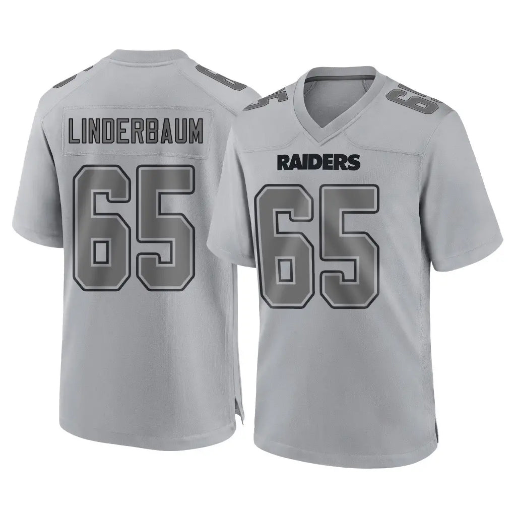 Kdoa LV.Raiders #65 Tyler Linderbaum Player Gray Atmosphere Fashion Limited Game Stitched Jerseys