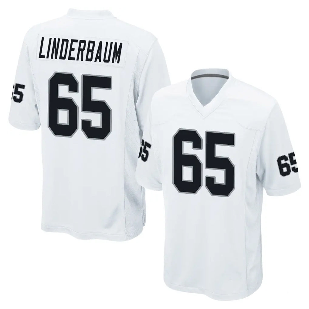 Kdoa LV.Raiders #65 Tyler Linderbaum Player White Home Game Stitched Jerseys